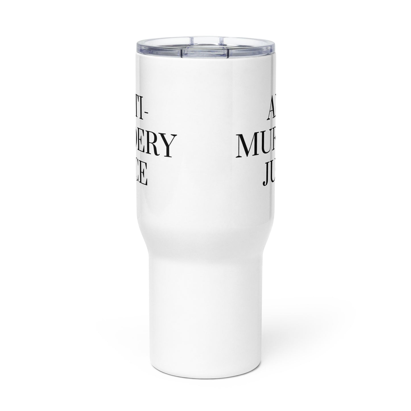Anti-Murdery Juice Travel mug with a handle