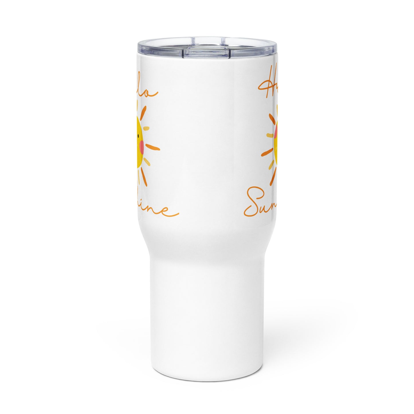 Hello Sunshine Colorful Travel mug with a handle