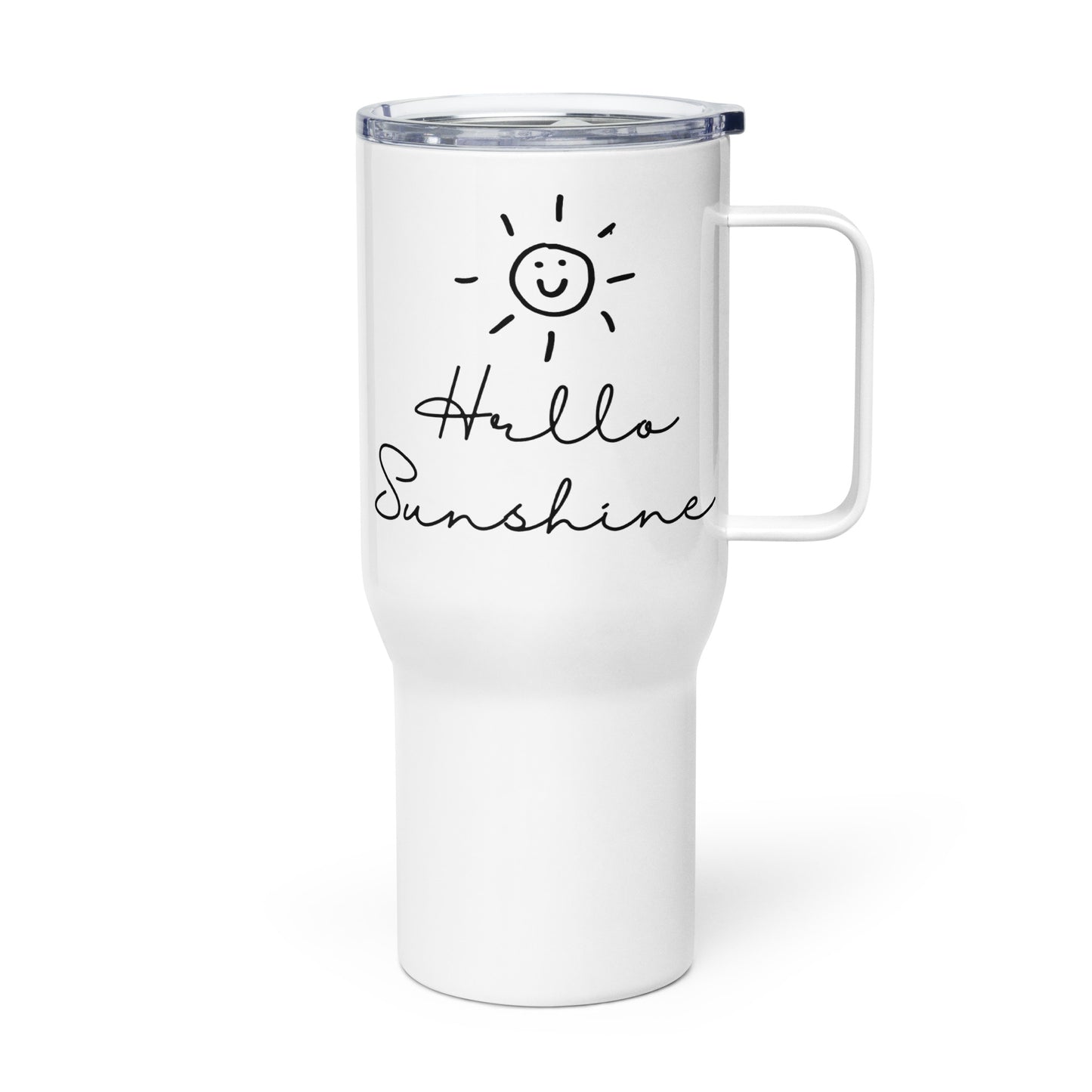 Hello Sunshine Travel mug with a handle