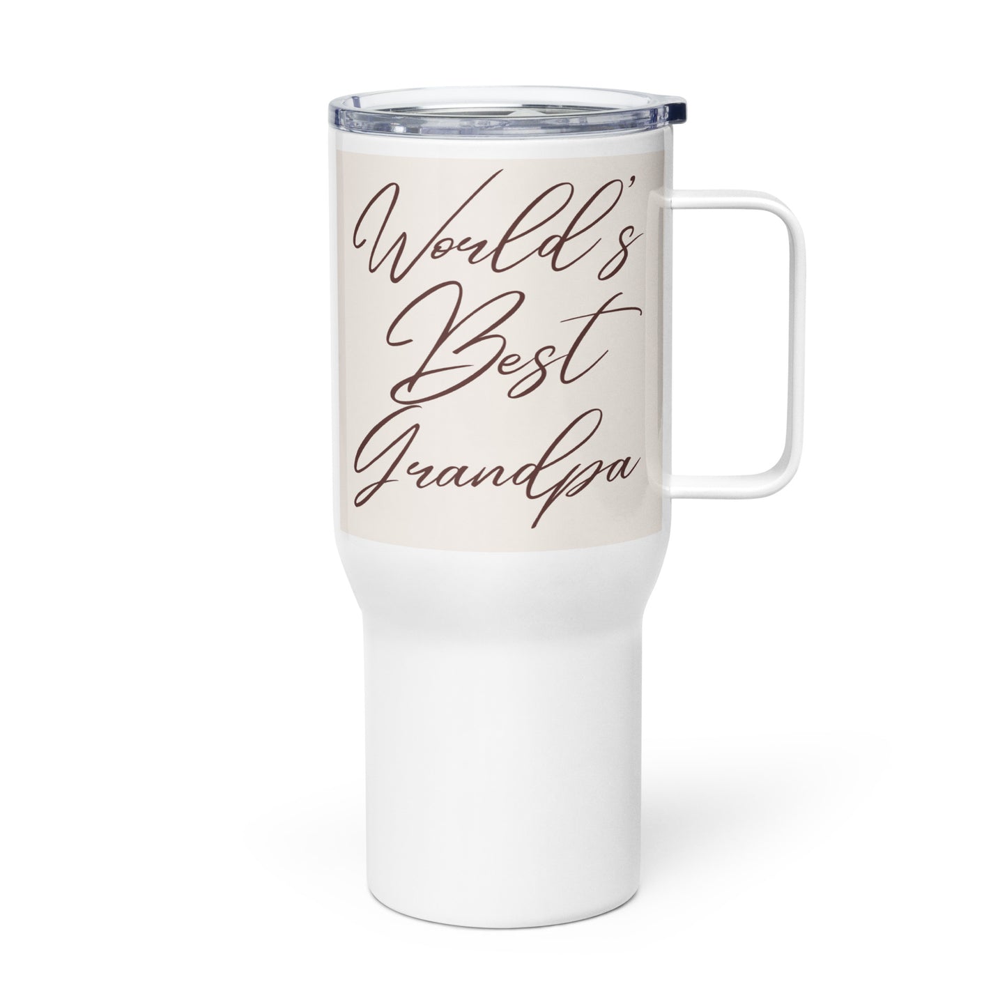 World's Best Grandpa Travel mug with a handle