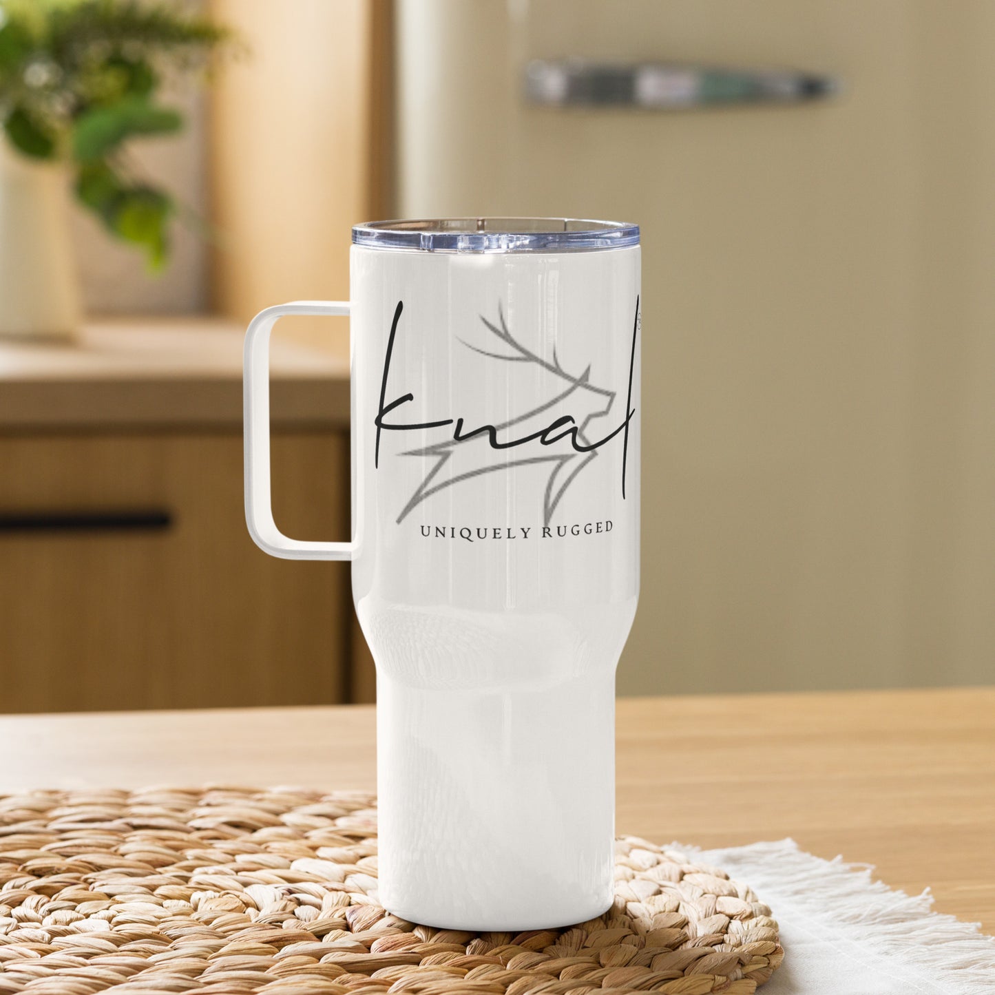 Knal Plain Travel mug with a handle