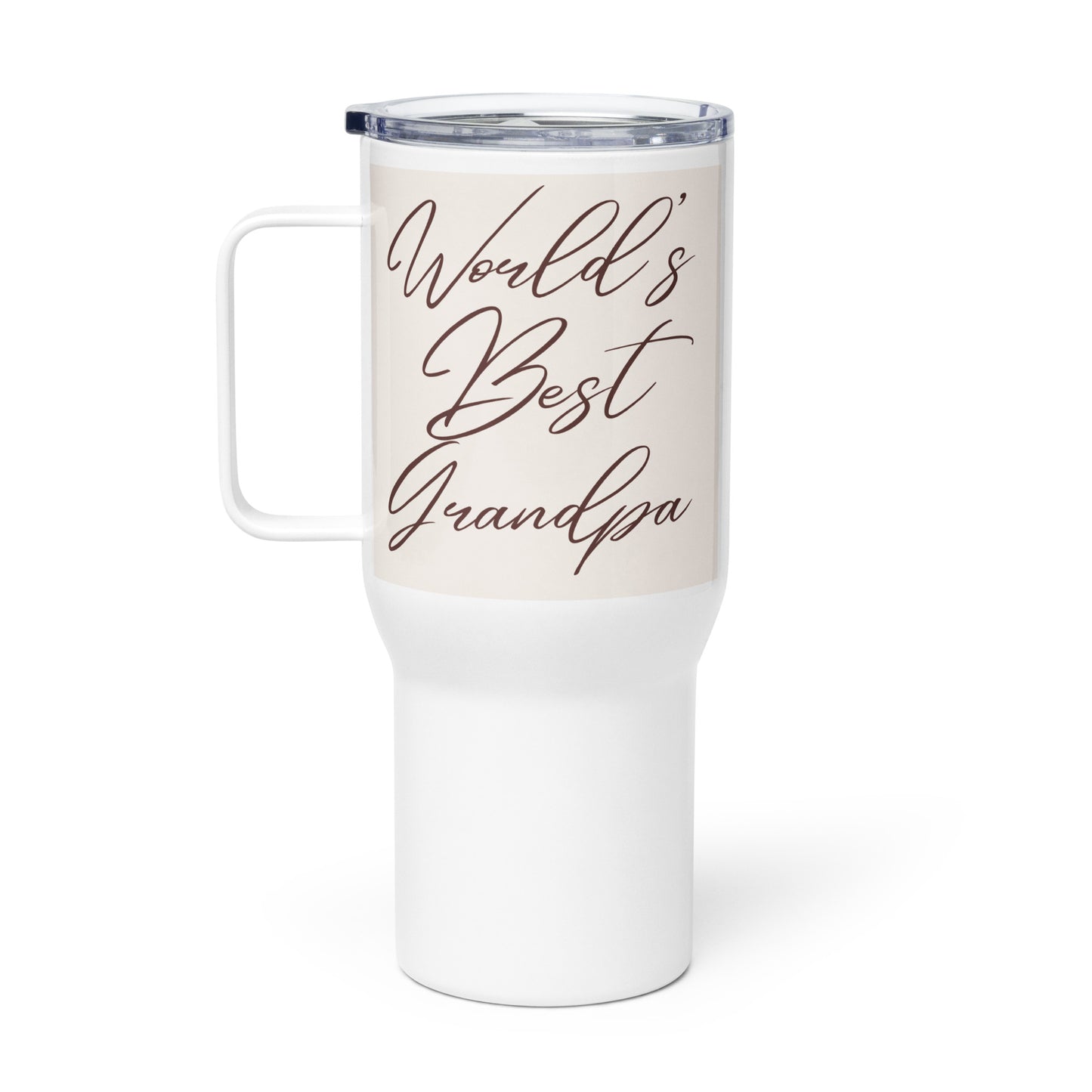 World's Best Grandpa Travel mug with a handle