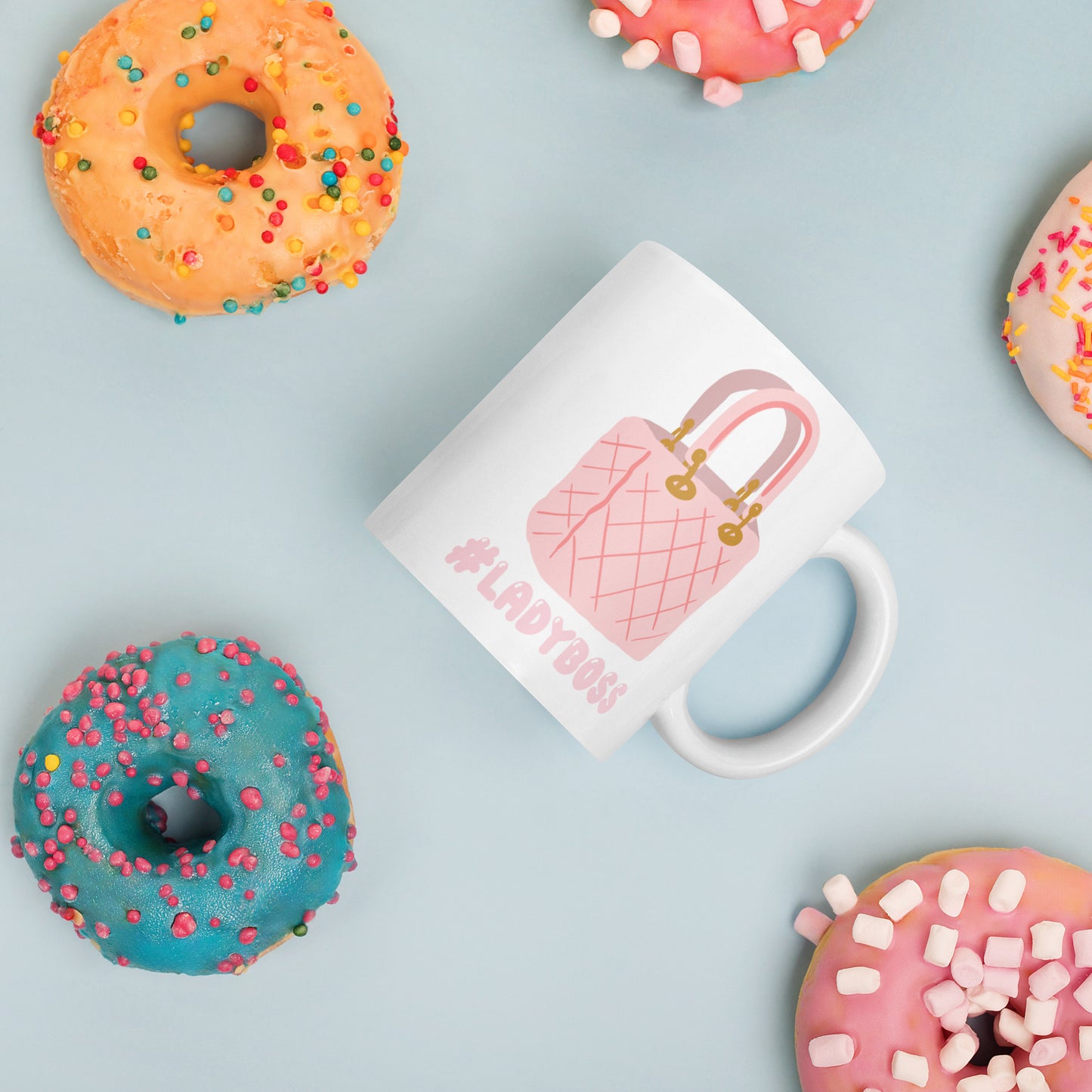 Lady Boss White glossy mug