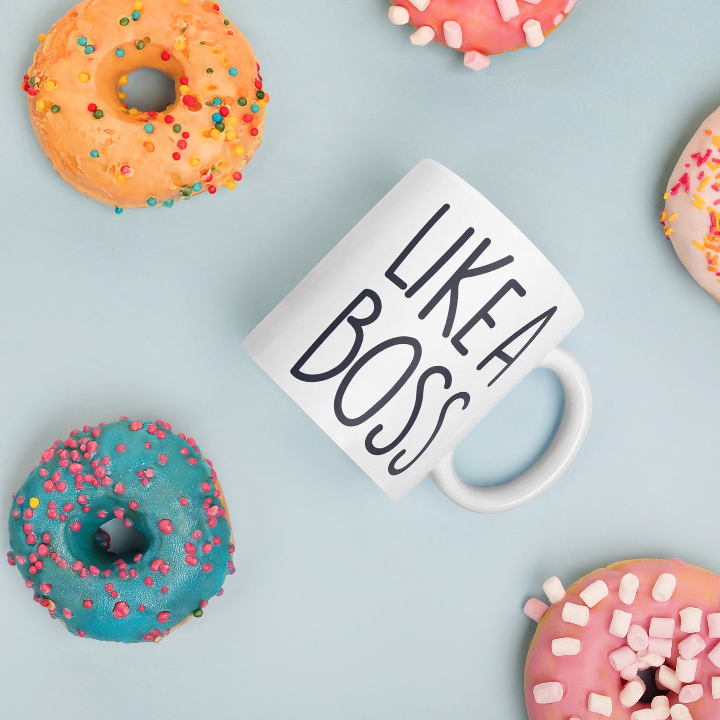 Like a Boss White glossy mug