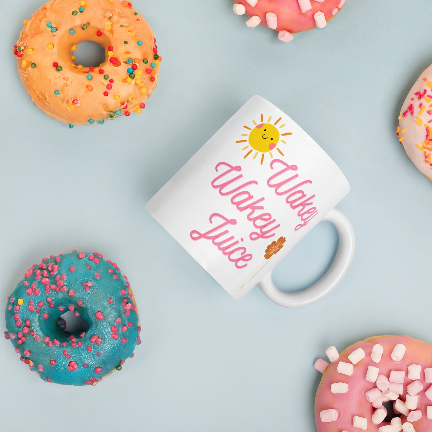 Wakey-Wakey Juice White glossy mug