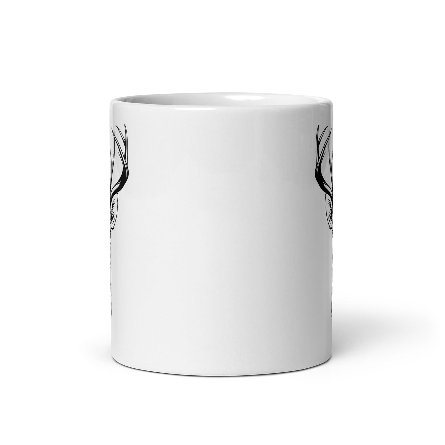 Antler Stud White glossy mug