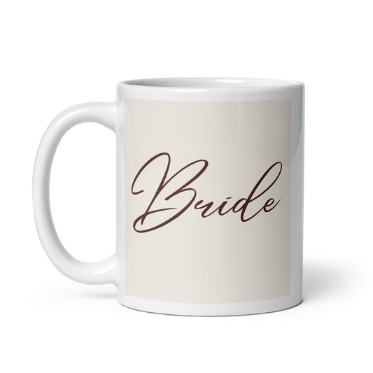 Bride White glossy mug