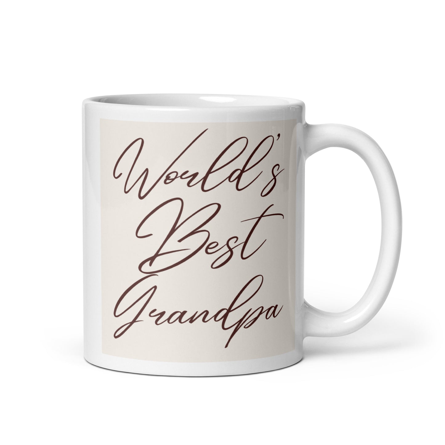 World's Best Grandpa White glossy mug