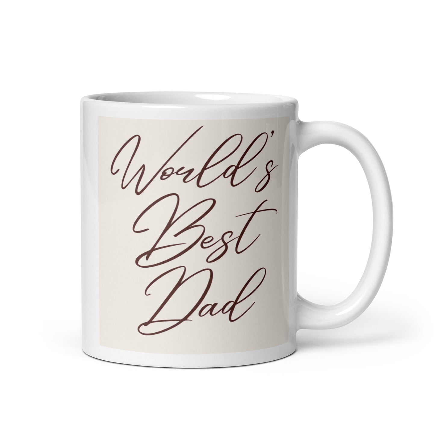 World's Best Dad White glossy mug