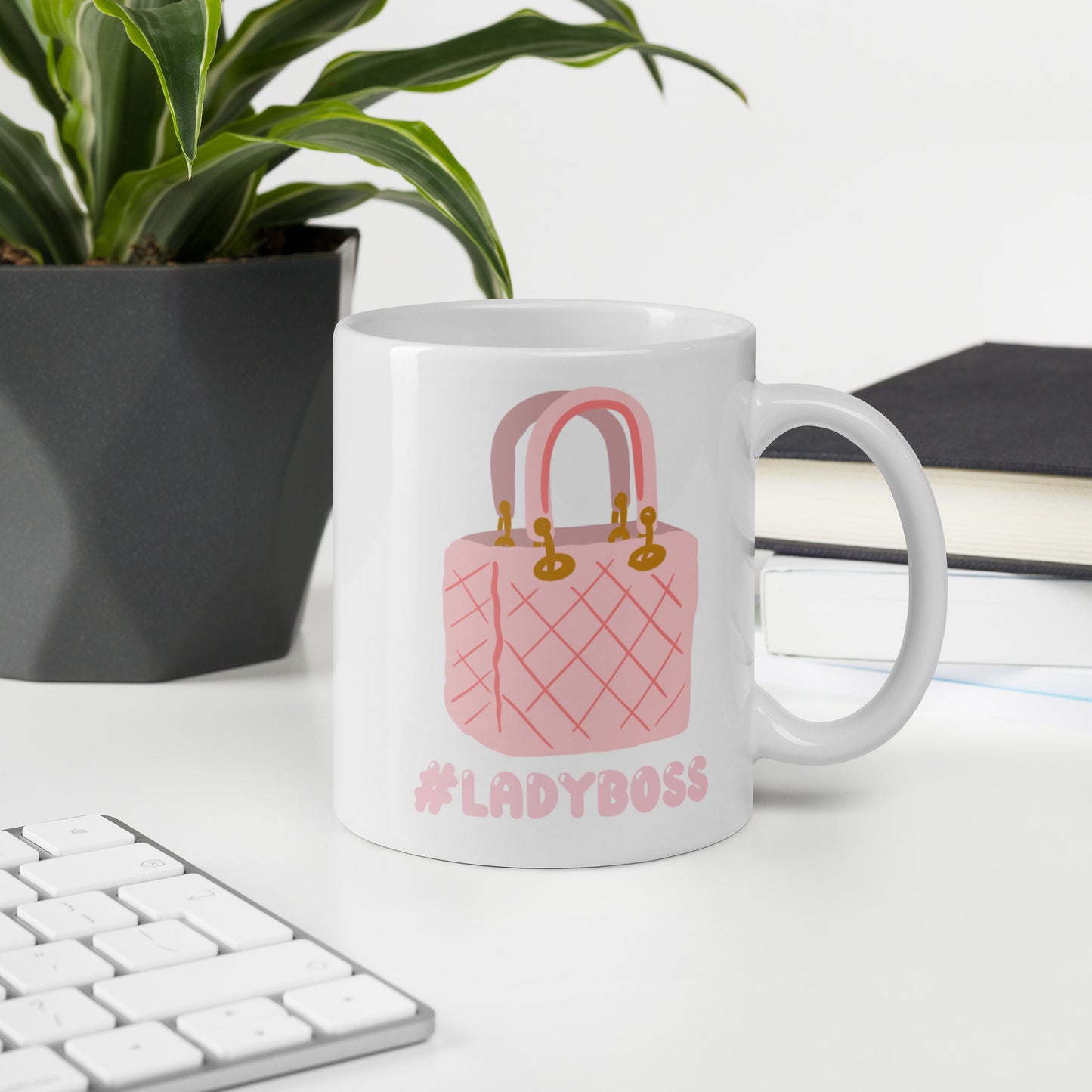 Lady Boss White glossy mug