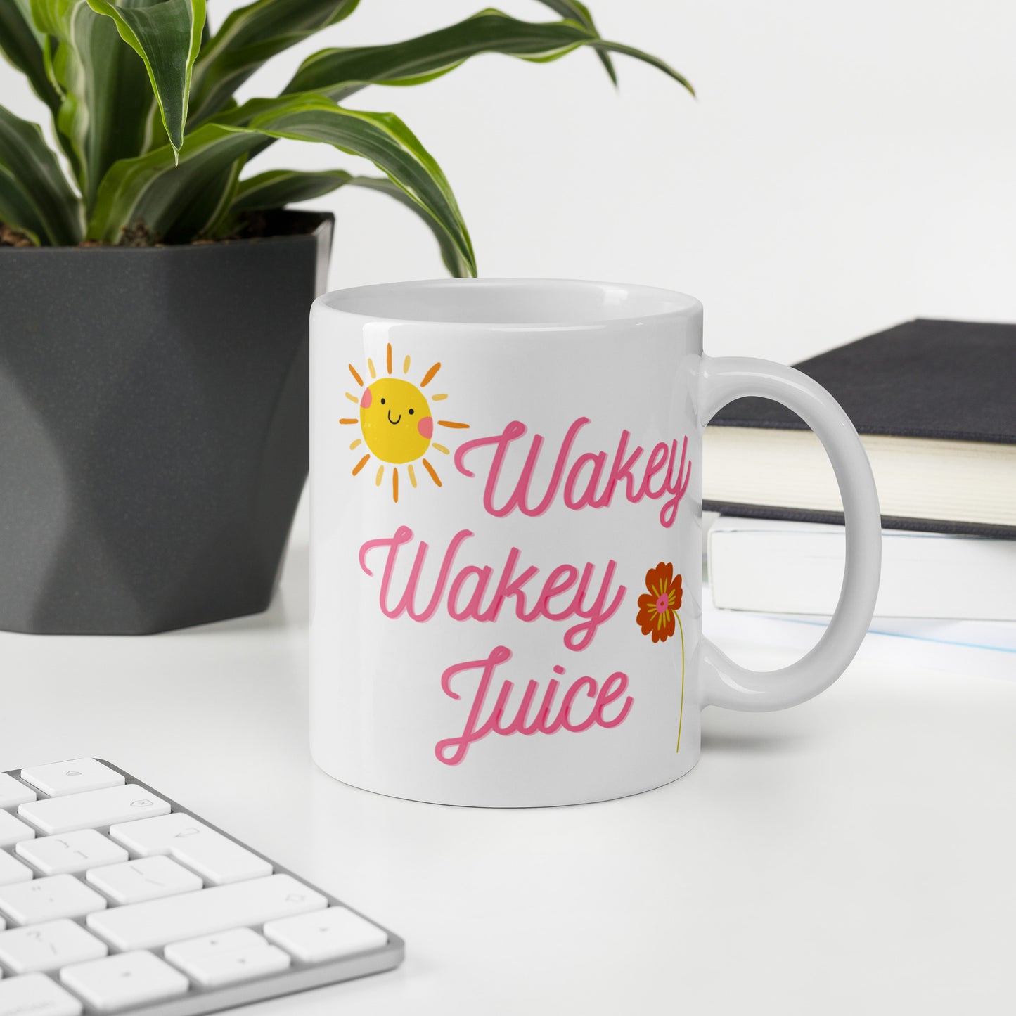 Wakey-Wakey Juice White glossy mug