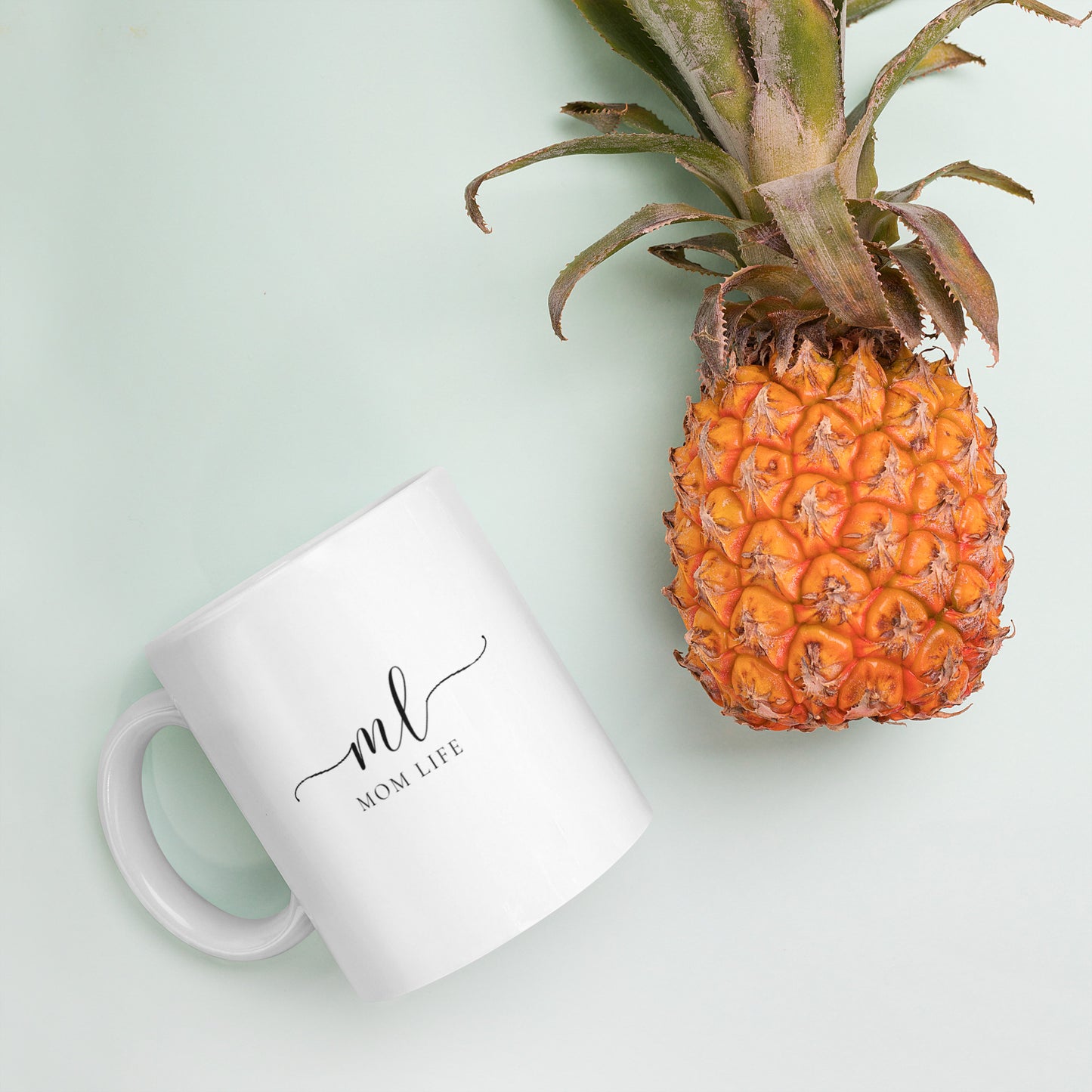 Mom Life Elegant White glossy mug