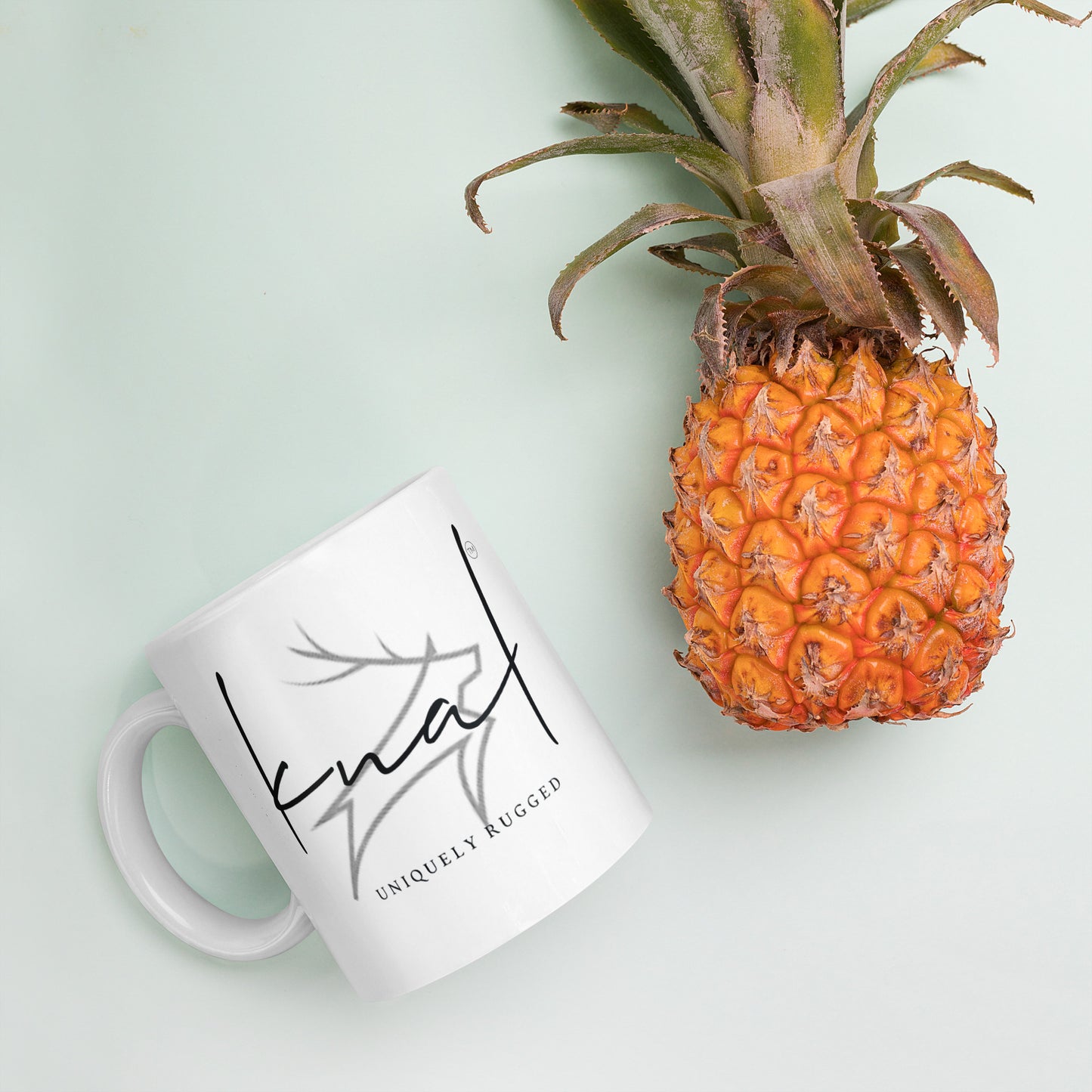 Knal Plain White glossy mug
