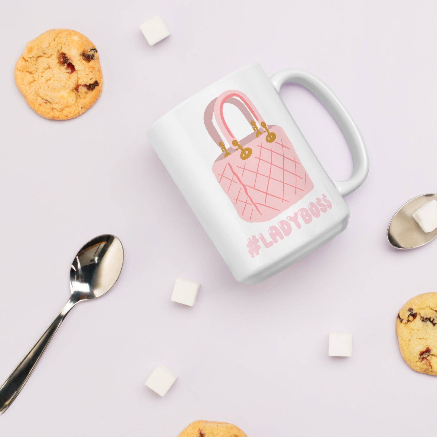 Lady Boss White glossy mug