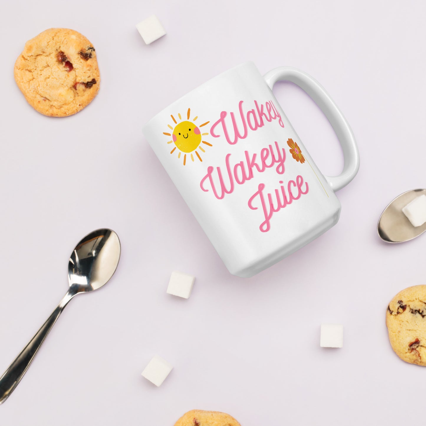 Wakey-Wakey Juice White glossy mug
