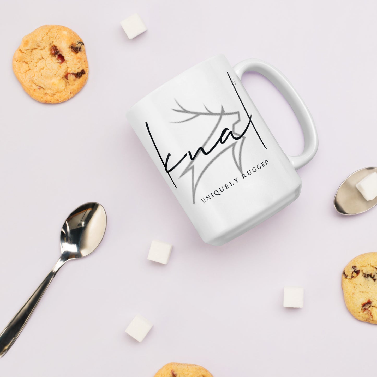 Knal Plain White glossy mug