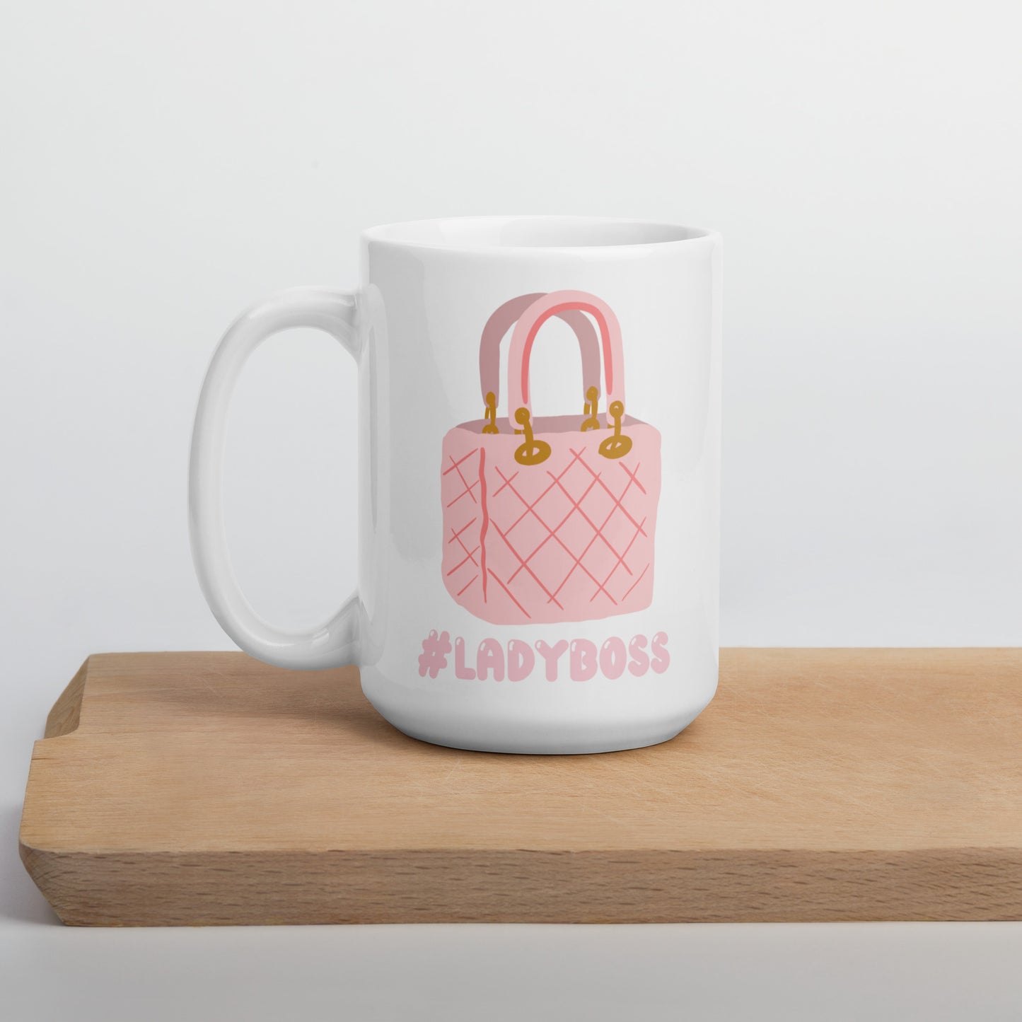 Lady Boss White glossy mug