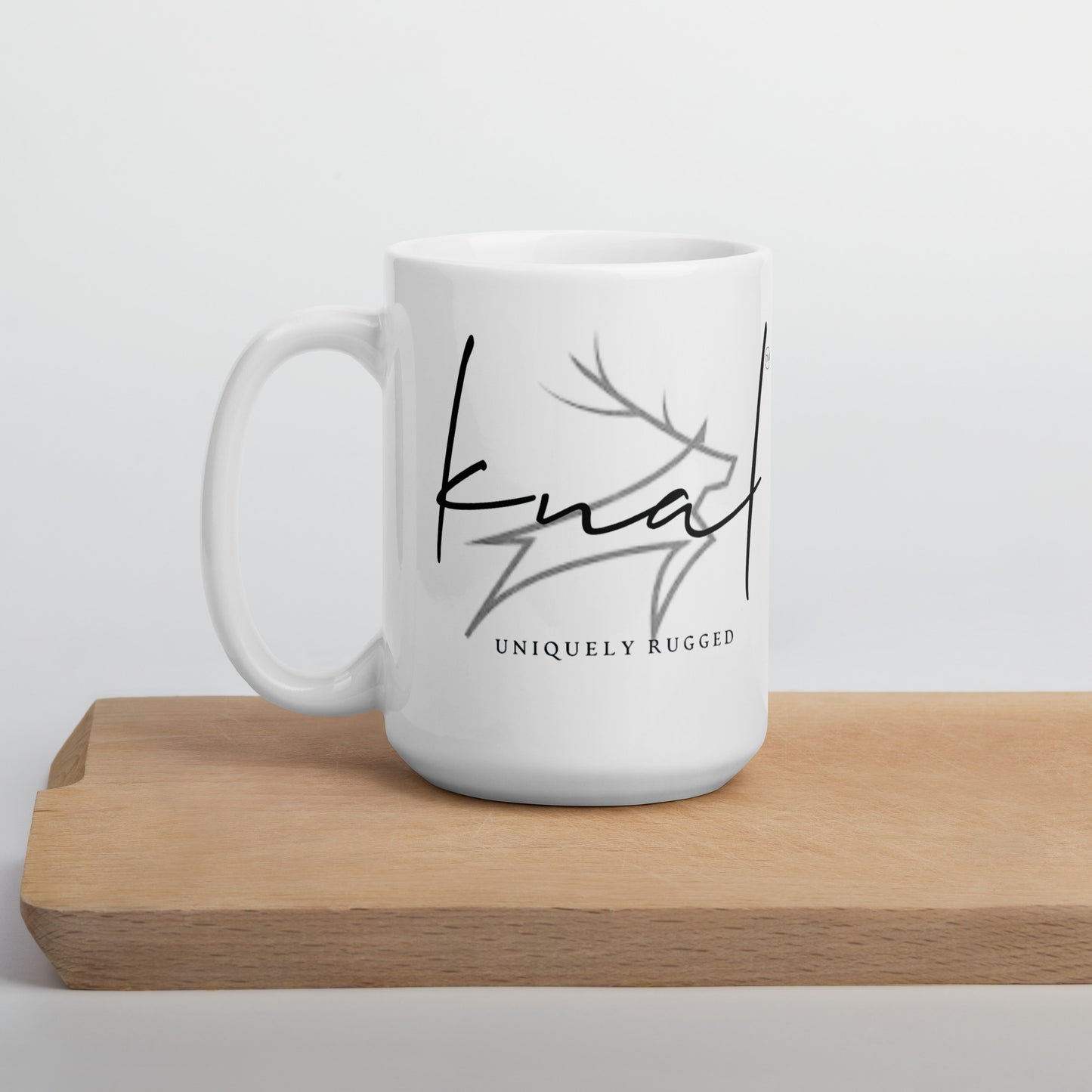 Knal Plain White glossy mug