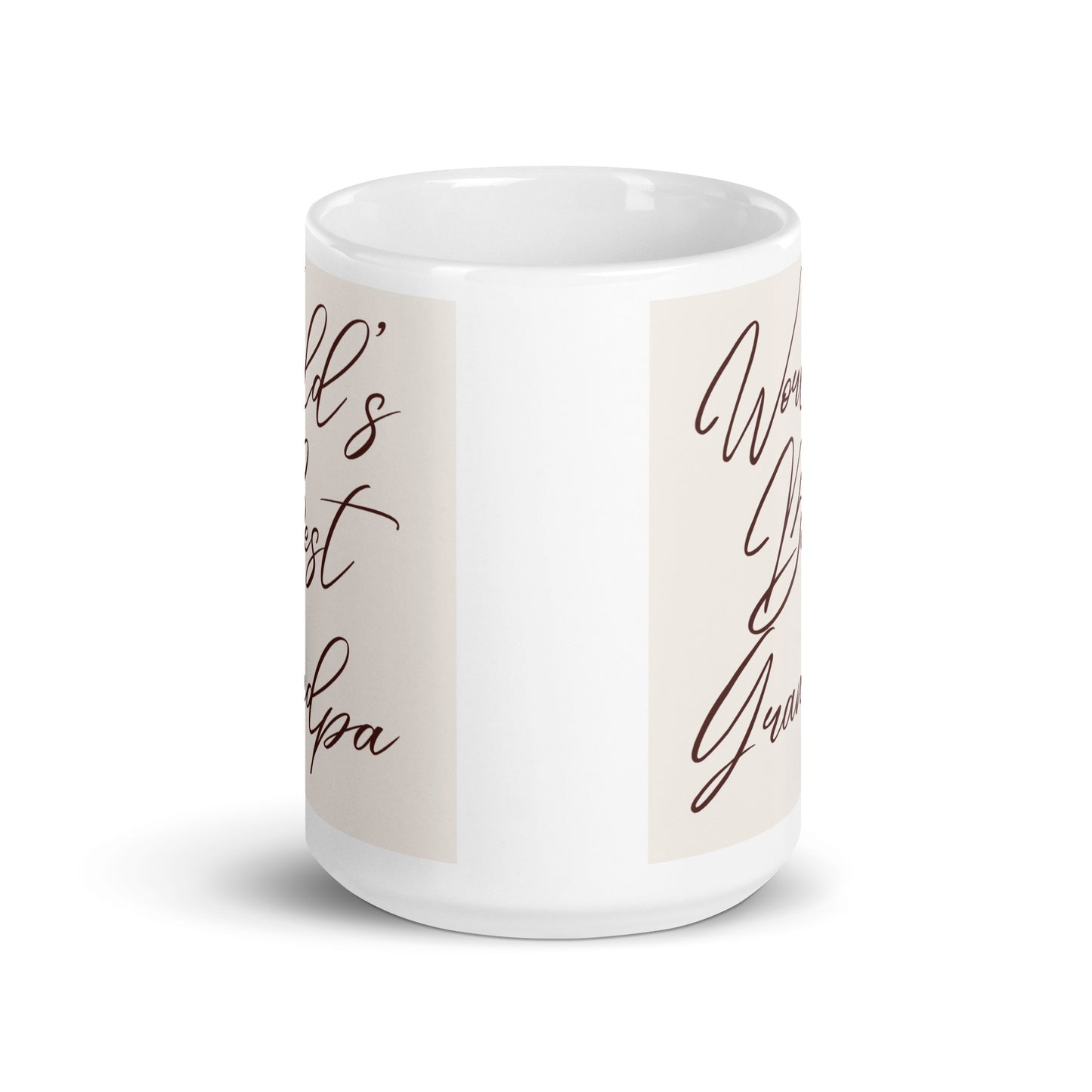 World's Best Grandpa White glossy mug