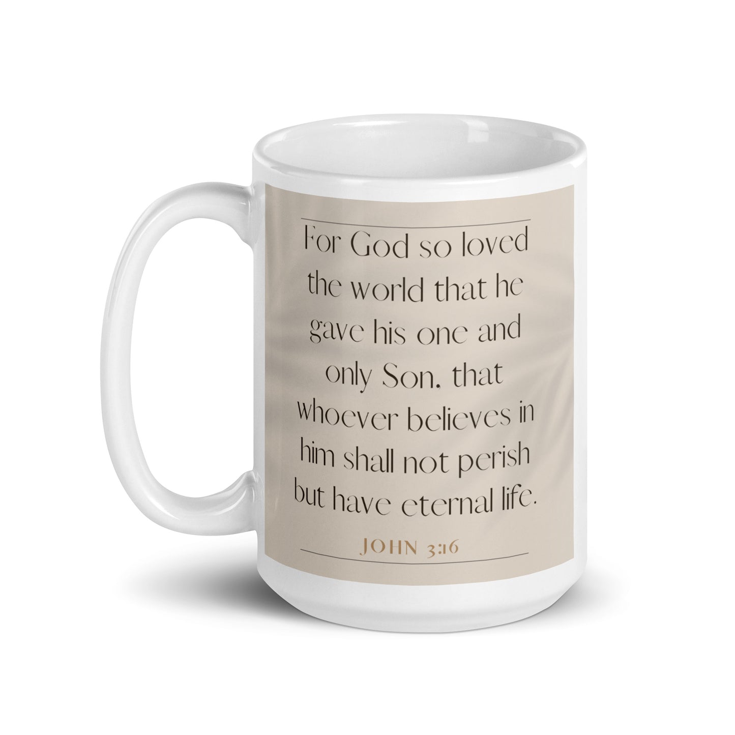 John 3:16 Elegant White glossy mug