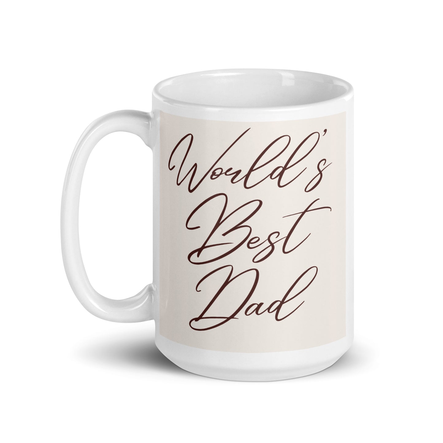 World's Best Dad White glossy mug
