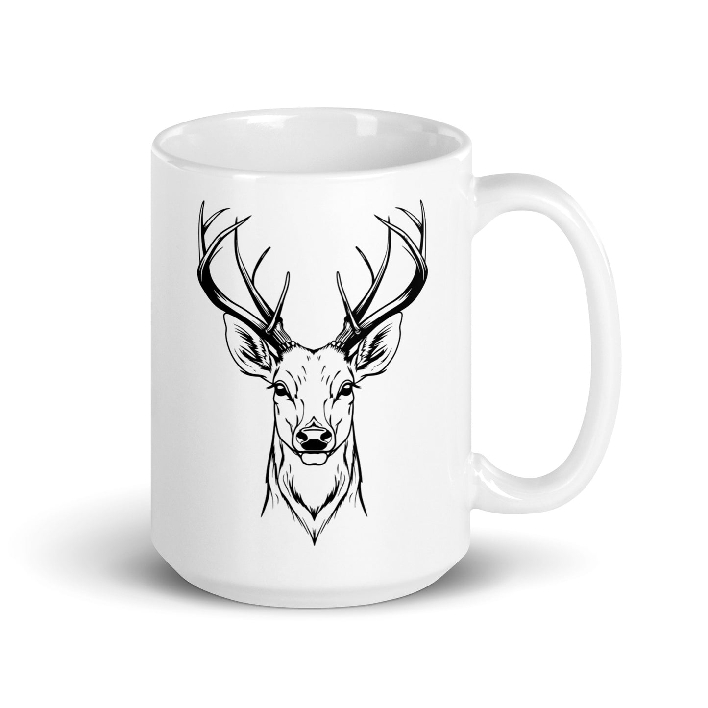 Antler Stud White glossy mug