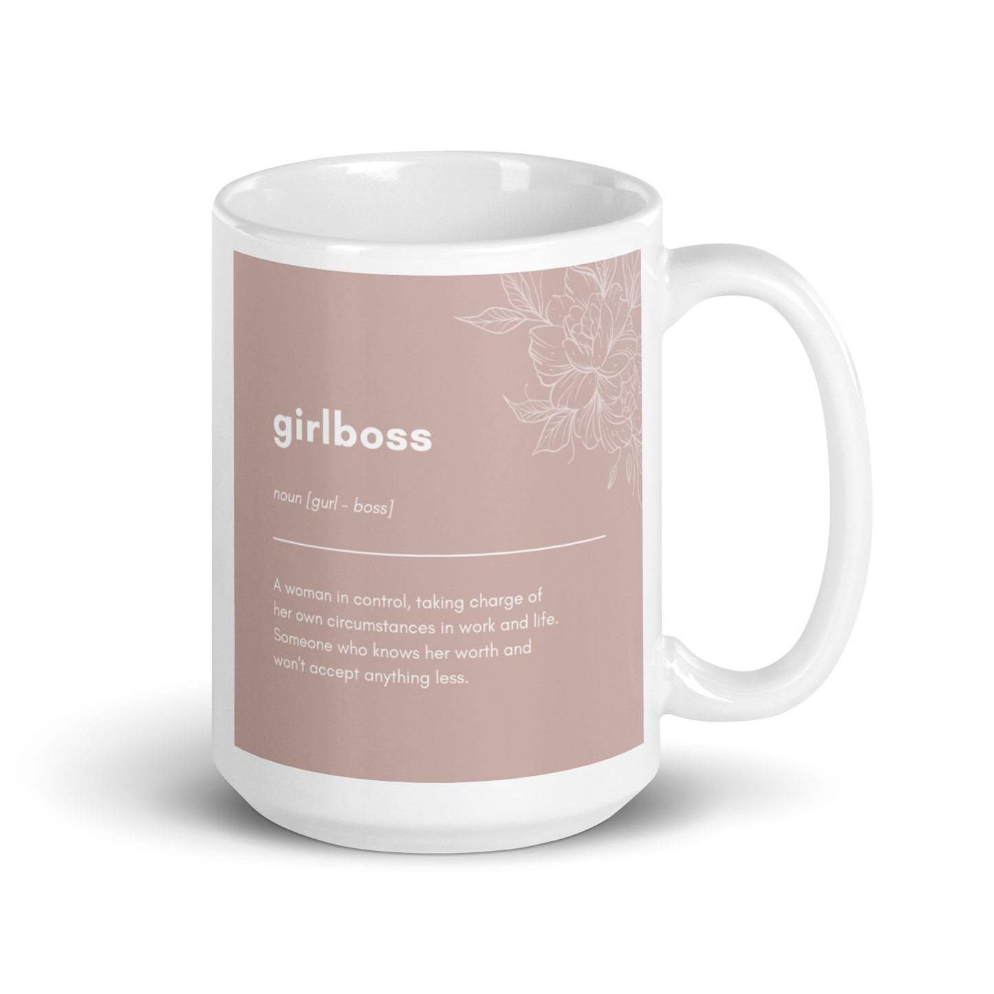 Girlboss White glossy mug