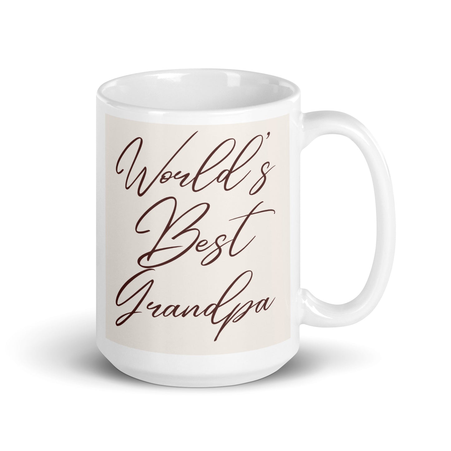 World's Best Grandpa White glossy mug