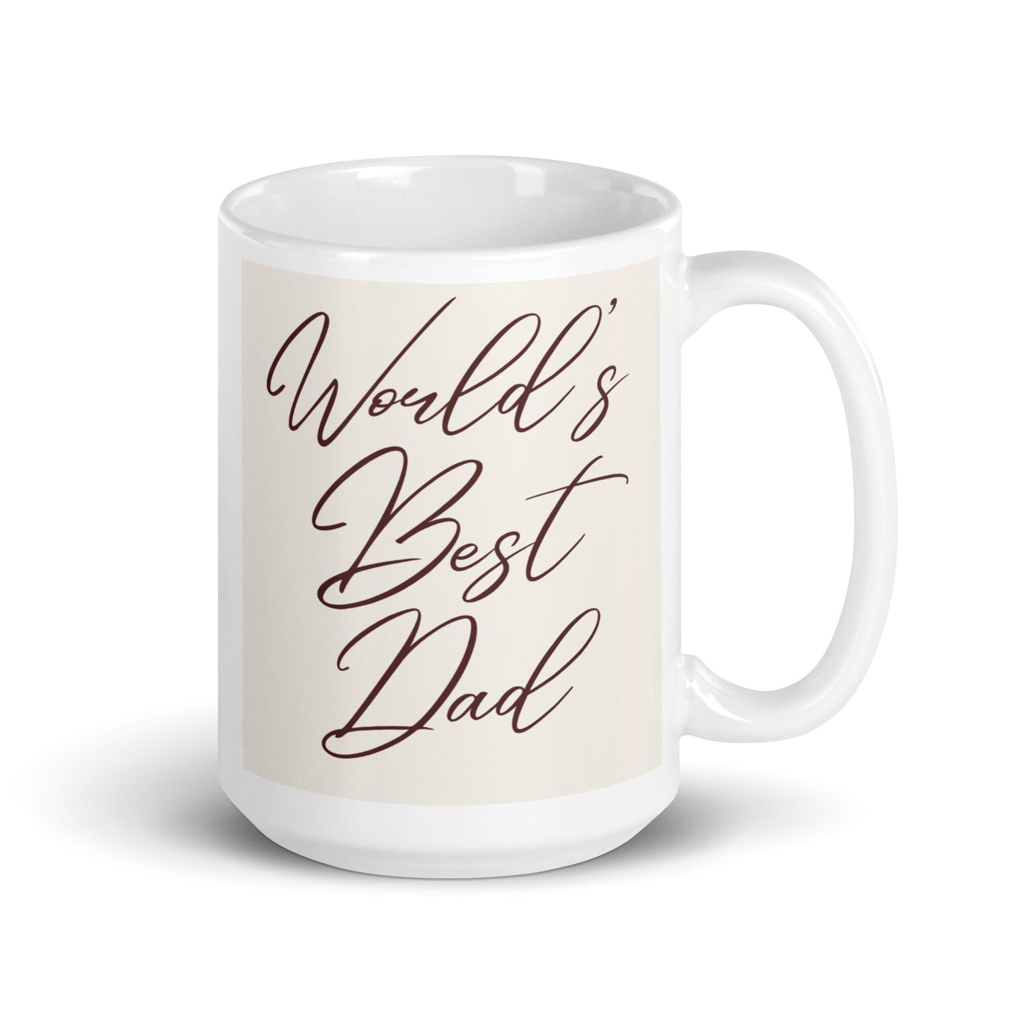 World's Best Dad White glossy mug