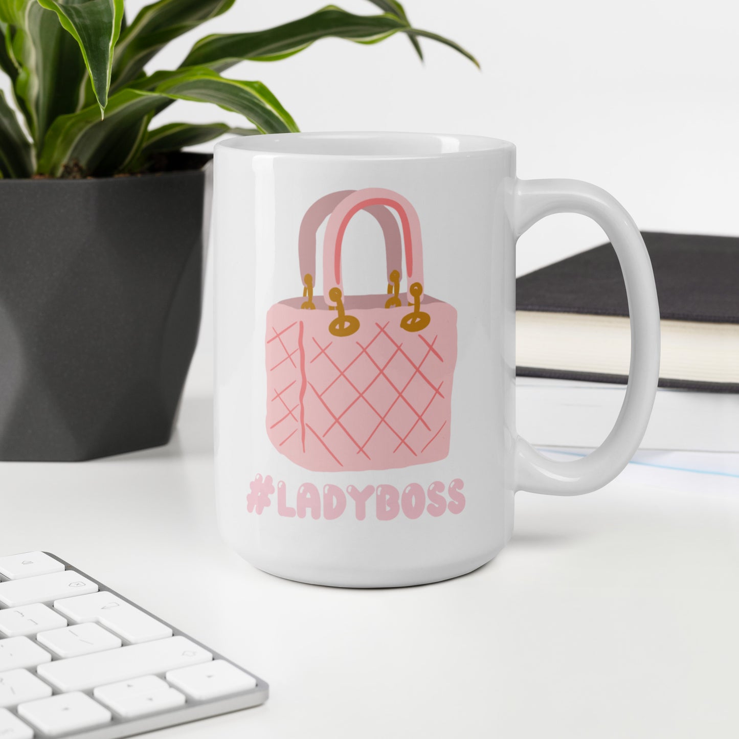 Lady Boss White glossy mug