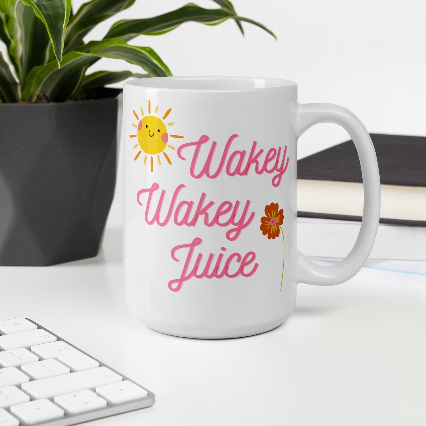 Wakey-Wakey Juice White glossy mug