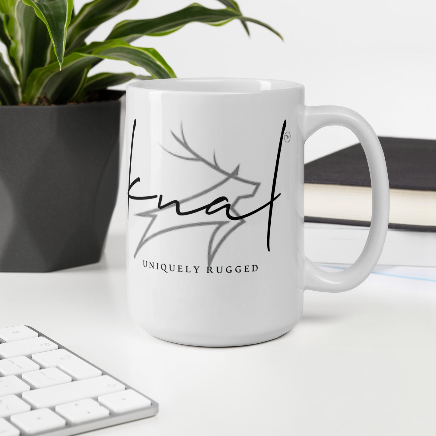 Knal Plain White glossy mug