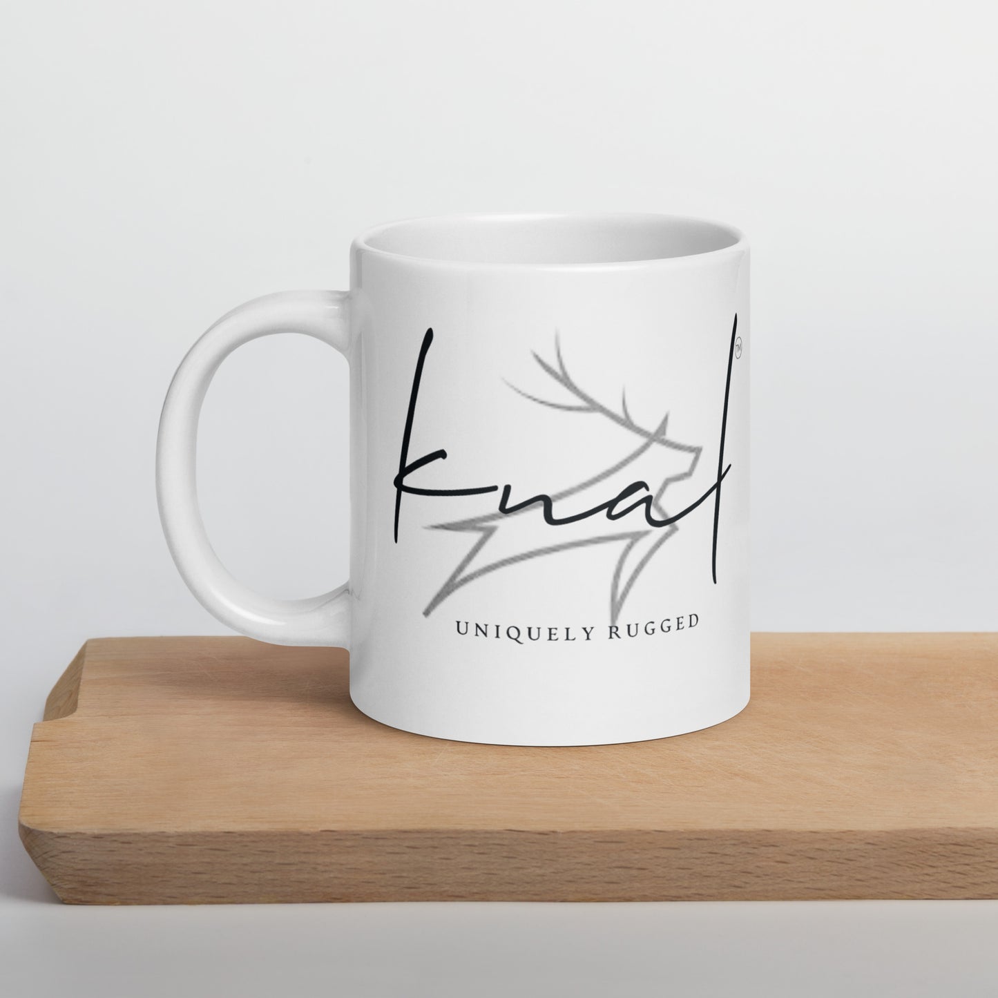 Knal Plain White glossy mug