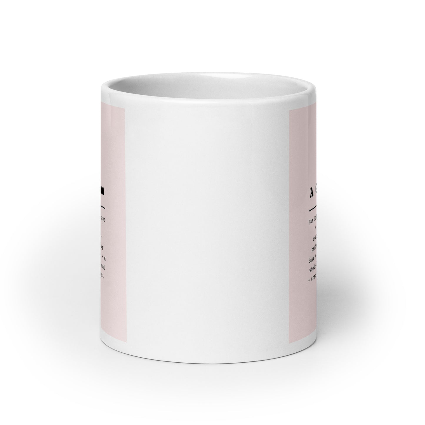 A Good Mom White glossy mug