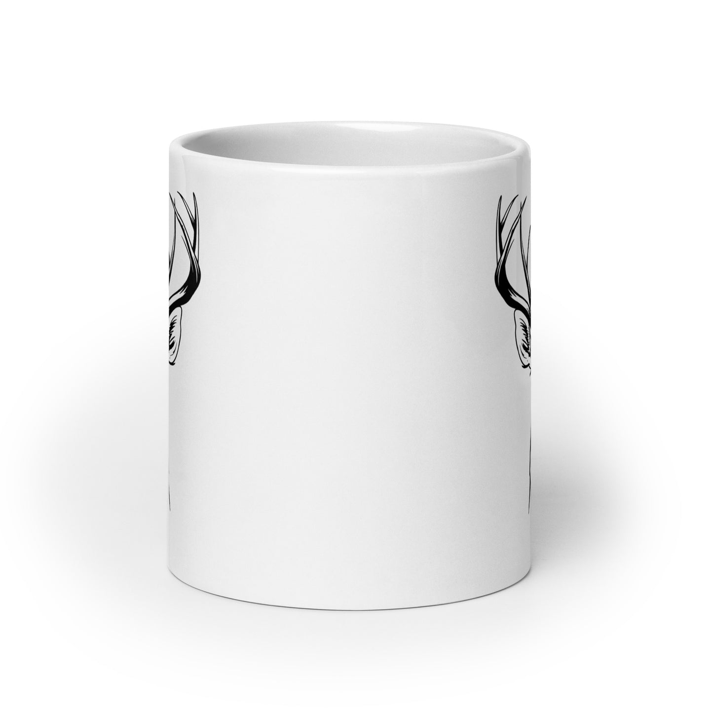 Antler Stud White glossy mug