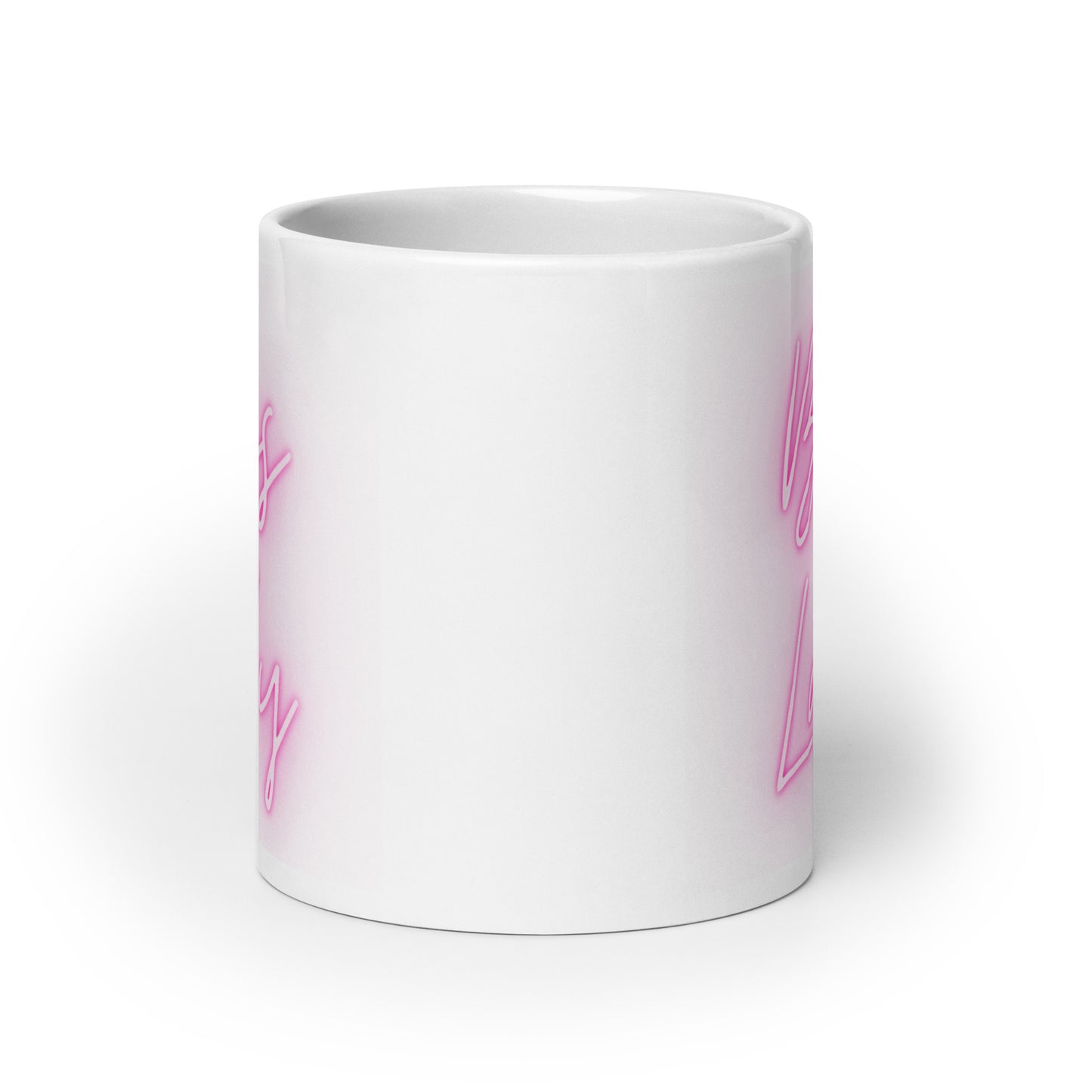Boss Lady Pink White glossy mug