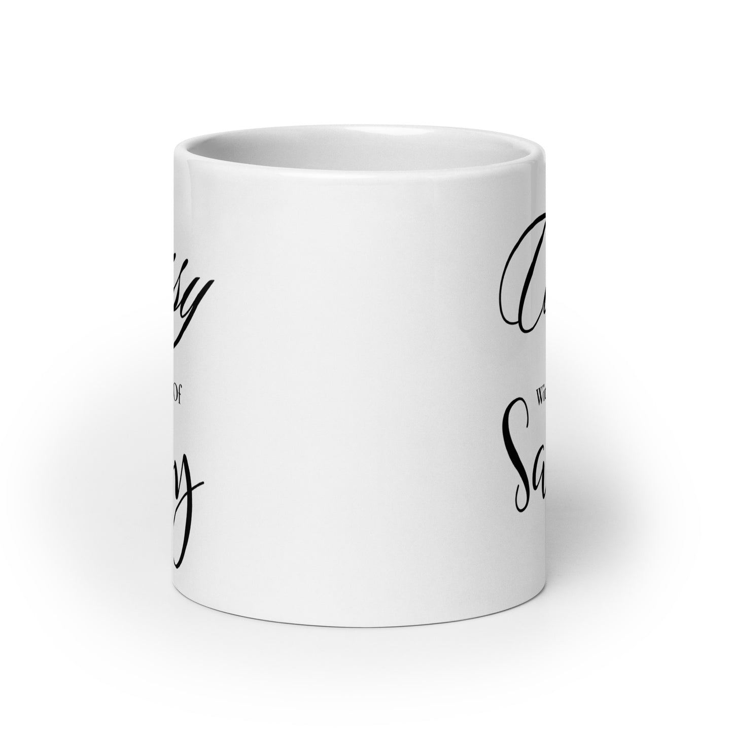 Classy with a side of Sassy Plain White glossy mug