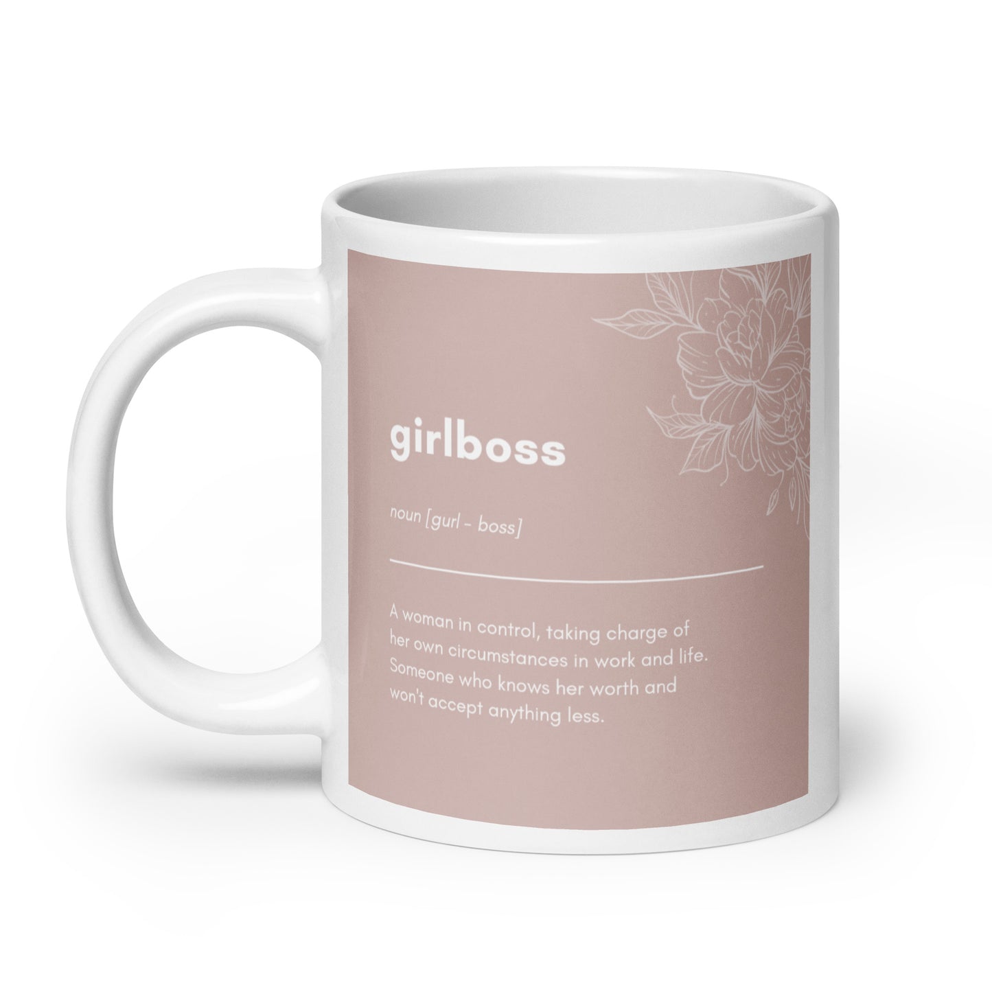 Girlboss White glossy mug
