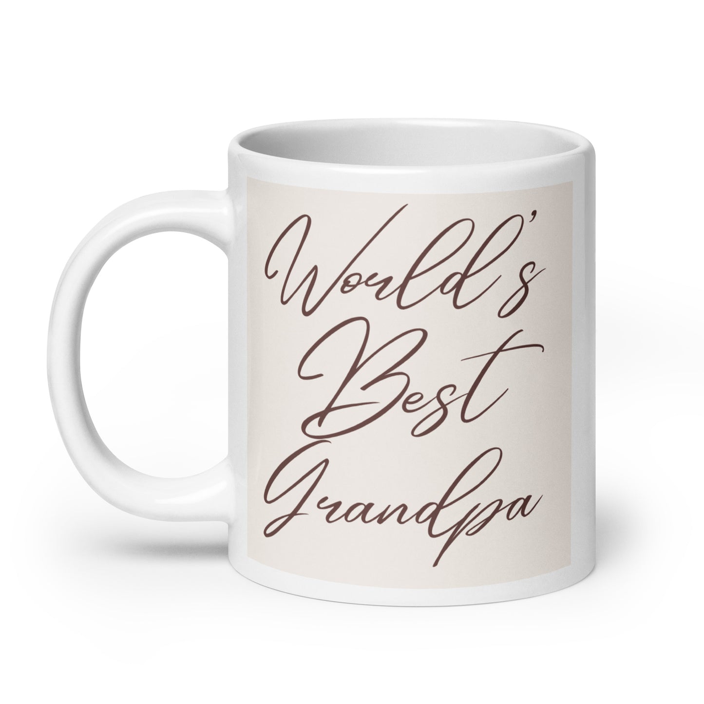 World's Best Grandpa White glossy mug