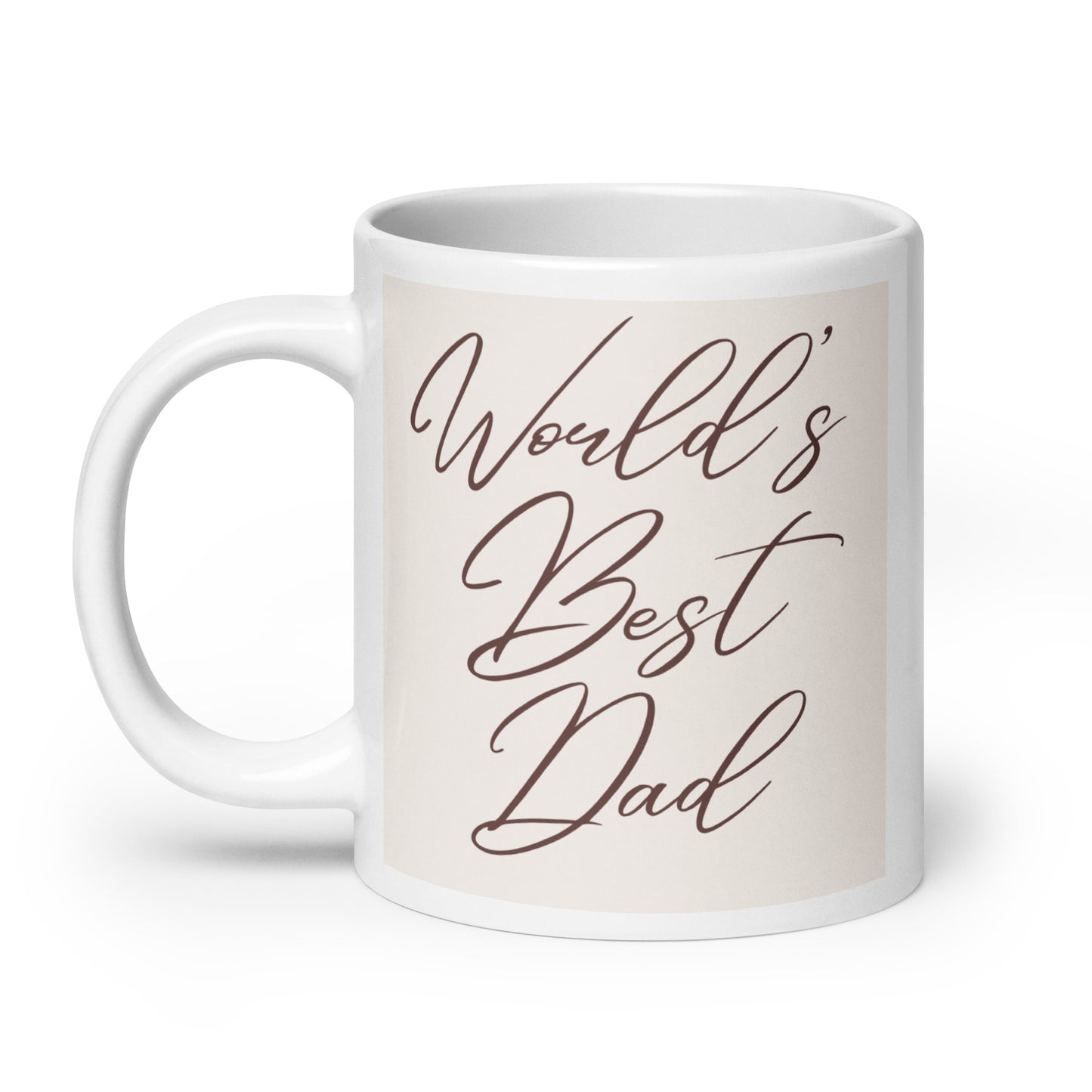 World's Best Dad White glossy mug