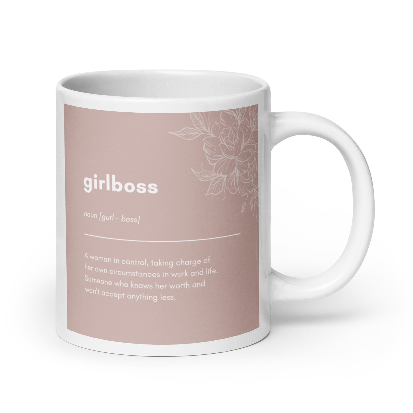 Girlboss White glossy mug