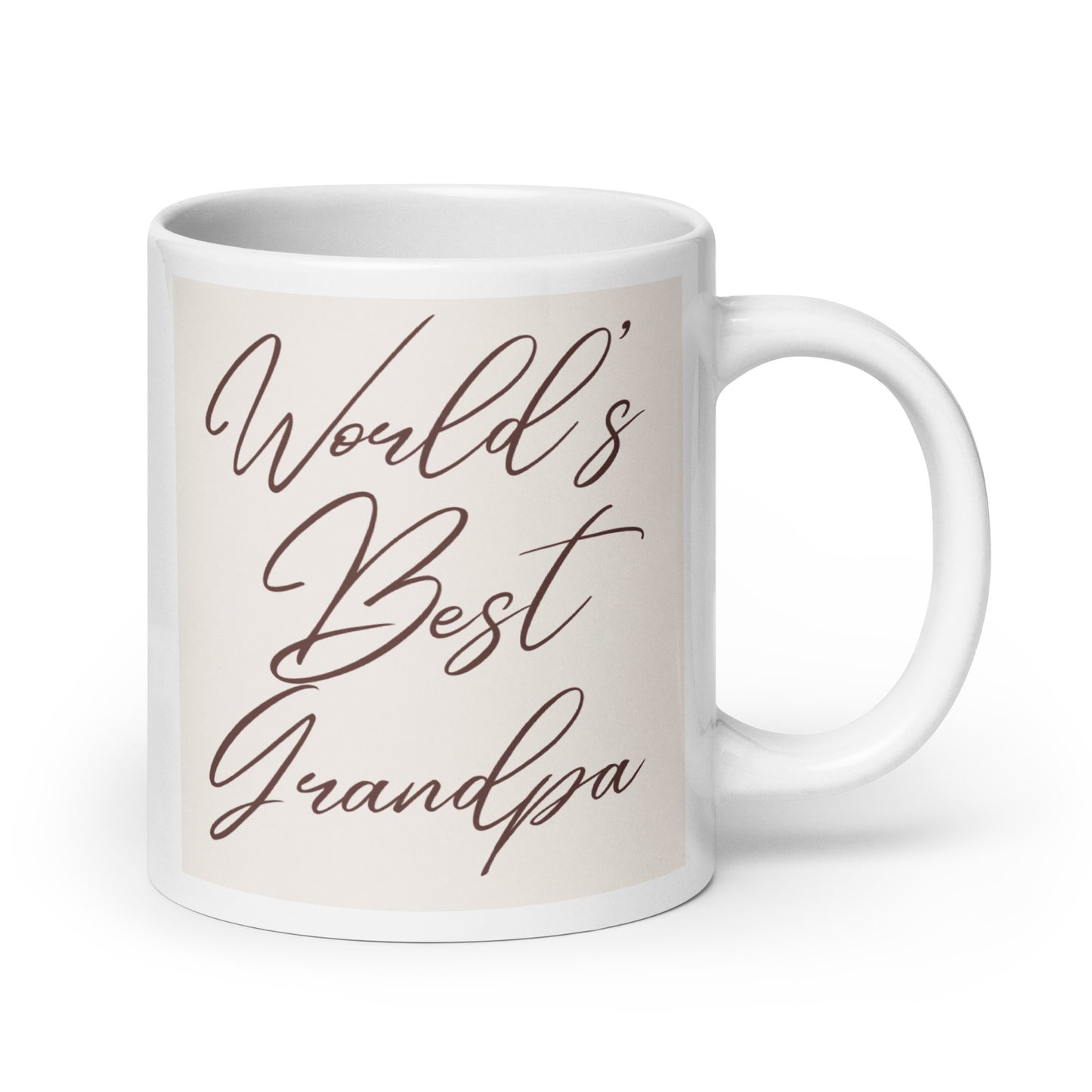 World's Best Grandpa White glossy mug