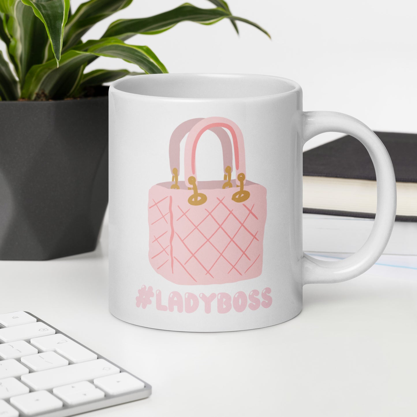 Lady Boss White glossy mug