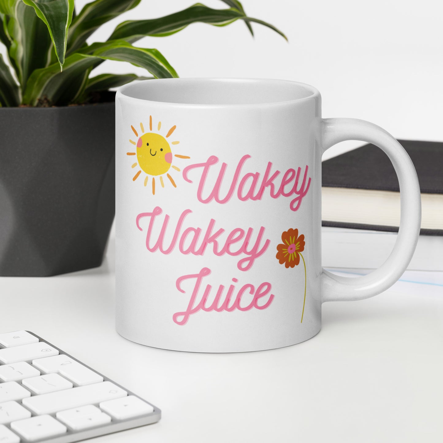 Wakey-Wakey Juice White glossy mug