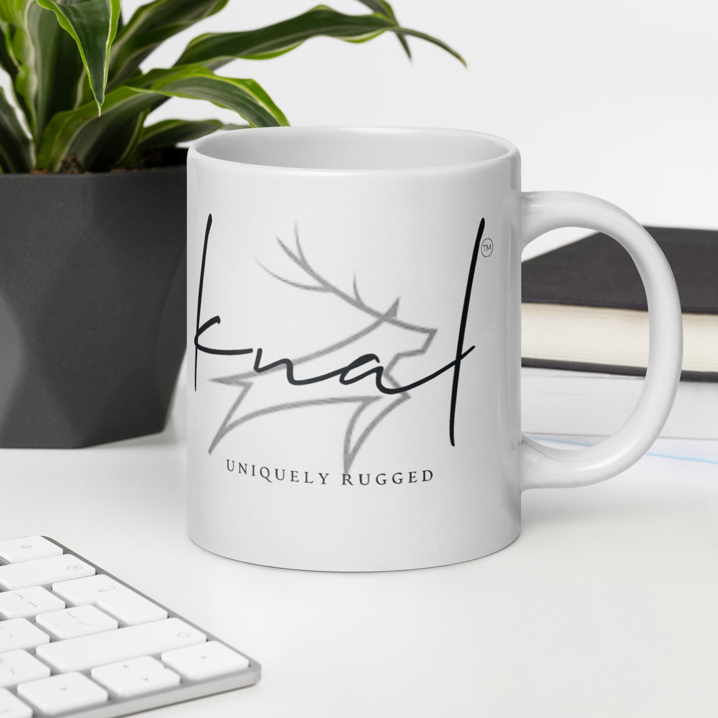 Knal Plain White glossy mug