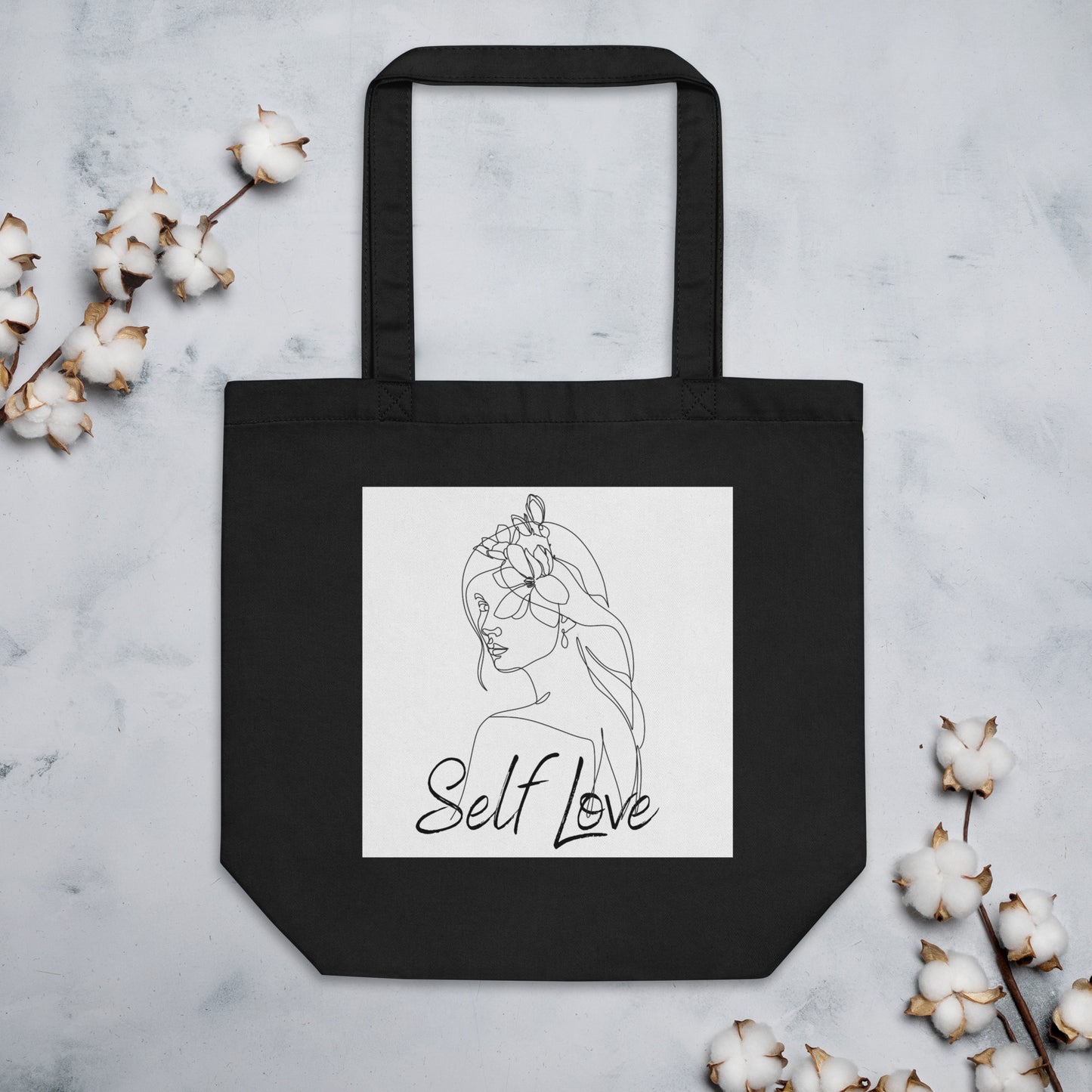 Self Love Flower Hair Eco Tote Bag