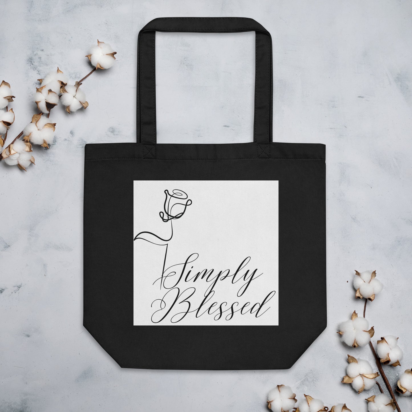 Simply Blessed Rose Eco Tote Bag