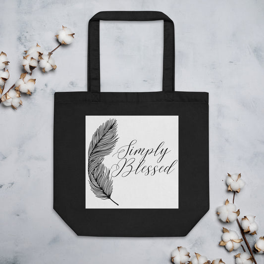 Simply Blessed Feather Eco Tote Bag