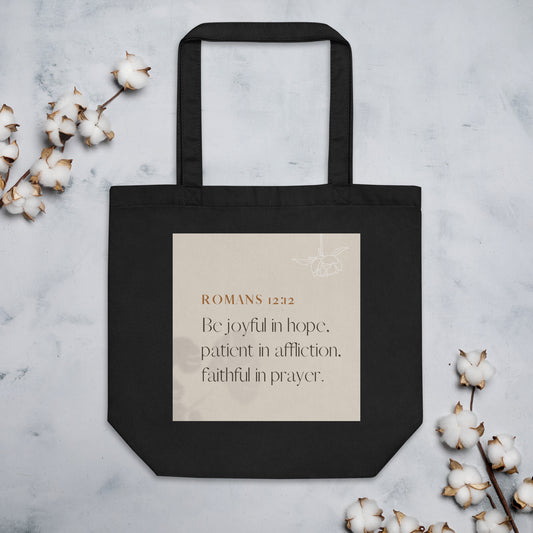 Romans 12:12 Eco Tote Bag