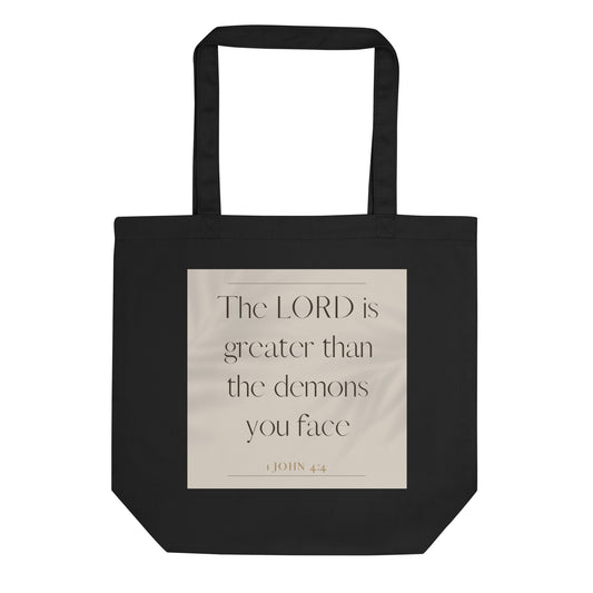 1 John 4:4 Elegant Eco Tote Bag